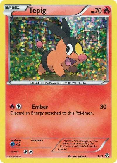 Tepig - McDonald’s Collection 2011 - ilustração de Ken Sugimori