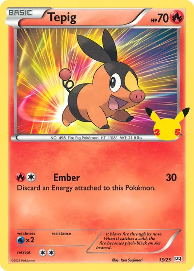 Tepig - McDonald’s Collection 2021 - ilustração de Ken Sugimori