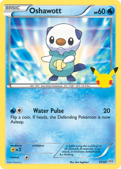 Oshawott - McDonald’s Collection 2021 - ilustração de Ken Sugimori