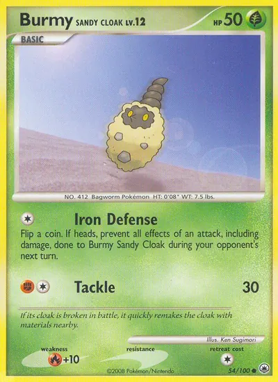 Burmy Casca de Areia - Majestic Dawn - ilustração de Ken Sugimori