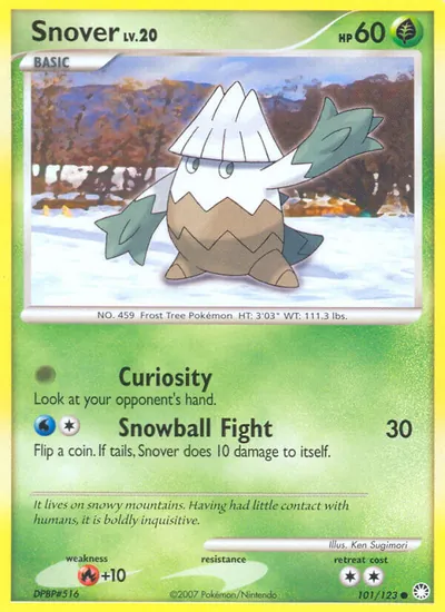 Snover - Tesouros Misteriosos - ilustração de Ken Sugimori