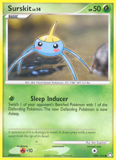 Surskit - Tesouros Misteriosos - ilustração de Ken Sugimori