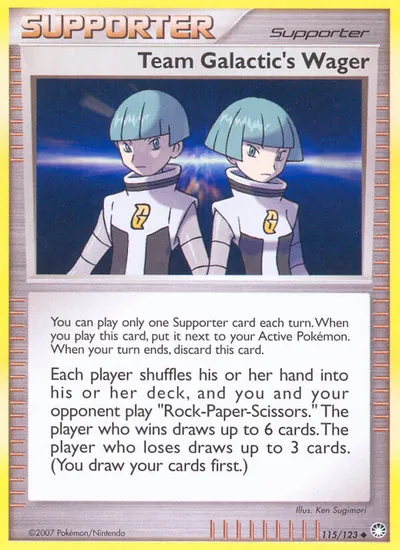 Team Galactic's Wager - Tesouros Misteriosos - ilustração de Ken Sugimori
