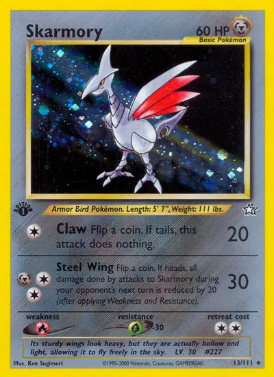 Skarmory - Neo Genesis - ilustração de Ken Sugimori
