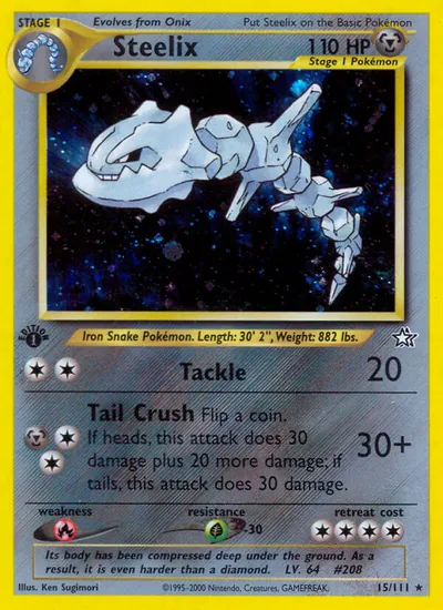 Steelix - Neo Genesis - ilustração de Ken Sugimori