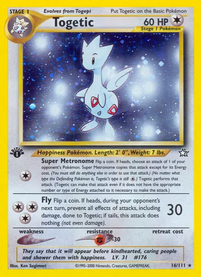 Togetic - Neo Genesis - ilustração de Ken Sugimori