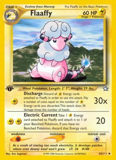 Flaaffy - Neo Genesis - ilustração de Ken Sugimori