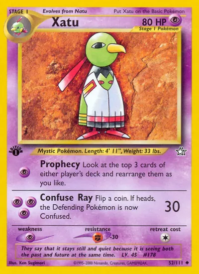 Xatu - Neo Genesis - ilustração de Ken Sugimori