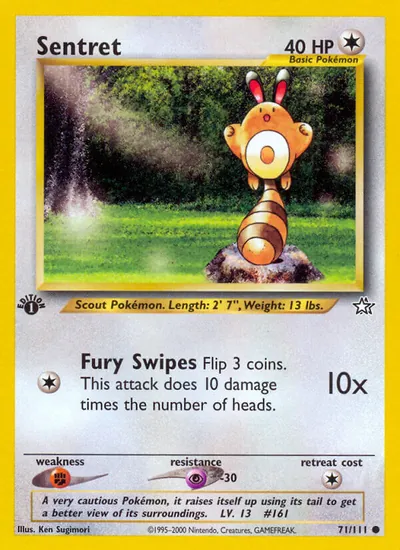 Sentret - Neo Genesis - ilustração de Ken Sugimori