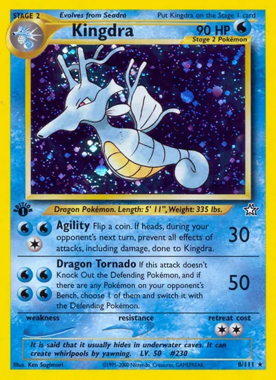 Kingdra - Neo Genesis - ilustração de Ken Sugimori