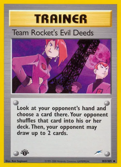 Team Rocket's Evil Deeds - Neo Destiny - ilustração de Ken Sugimori