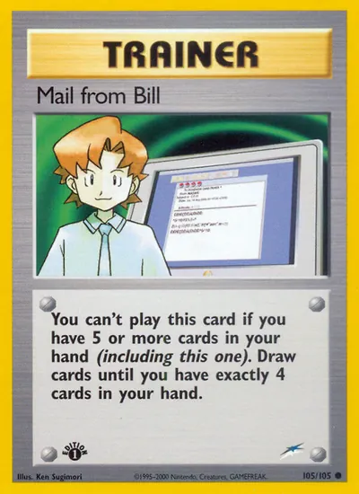Mail from Bill - Neo Destiny - ilustração de Ken Sugimori