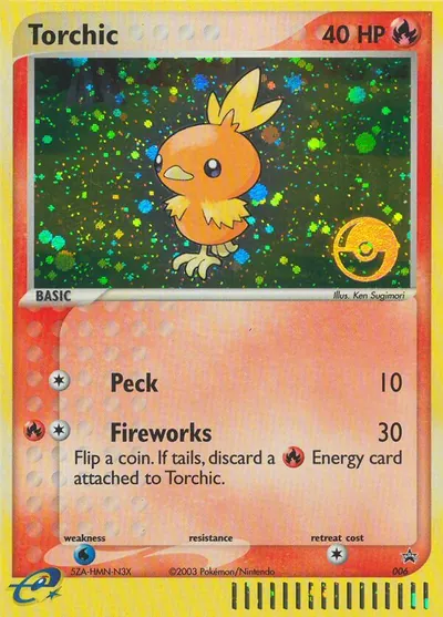 Torchic - Promos Black Star (Nintendo) - ilustração de Ken Sugimori