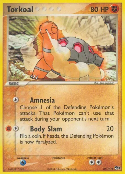 Torkoal - POP Series 1 - ilustração de Ken Sugimori