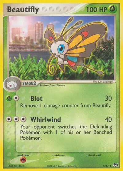 Beautifly - POP Series 1 - ilustração de Ken Sugimori