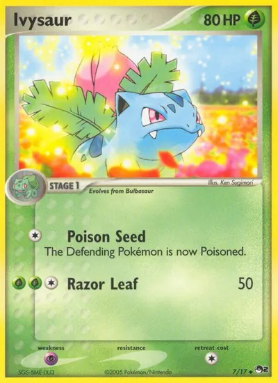 Ivysaur - POP Series 2 - ilustração de Ken Sugimori