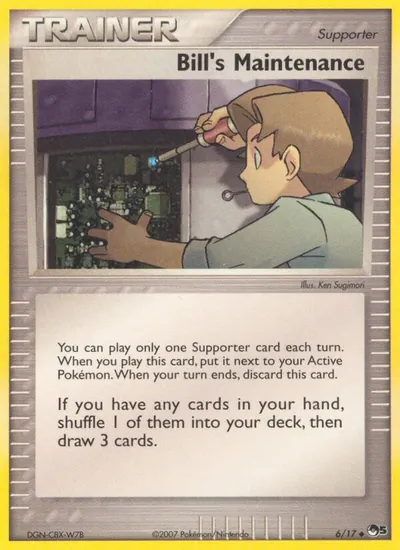 Manutenção do Bill - POP Series 5 - ilustração de Ken Sugimori