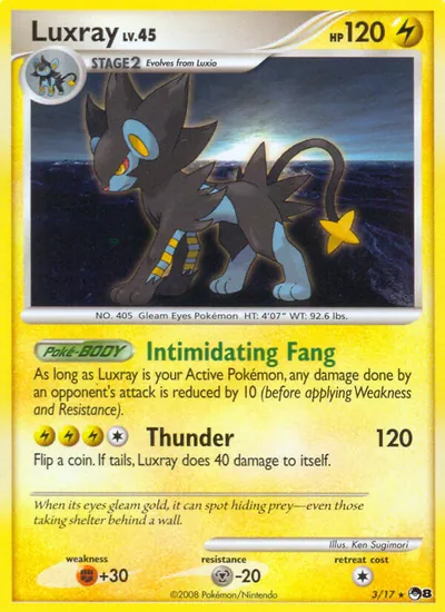 Luxray - POP Series 8 - ilustração de Ken Sugimori