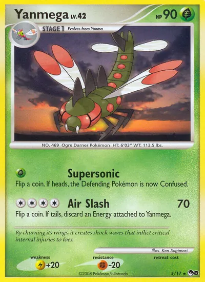 Yanmega - POP Series 8 - ilustração de Ken Sugimori
