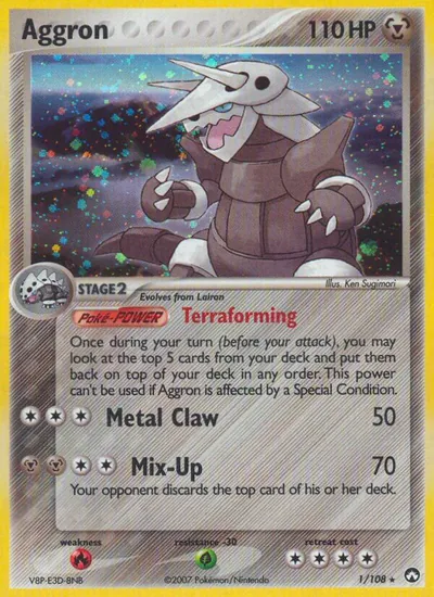 Aggron - Power Keepers - ilustração de Ken Sugimori