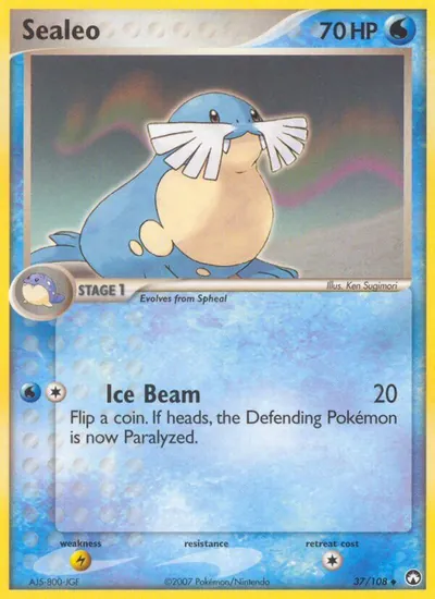 Sealeo - Power Keepers - ilustração de Ken Sugimori