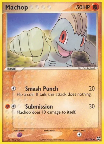 Machop - Power Keepers - ilustração de Ken Sugimori