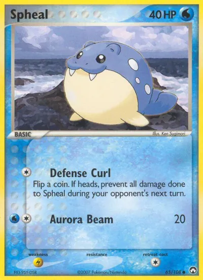 Spheal - Power Keepers - ilustração de Ken Sugimori
