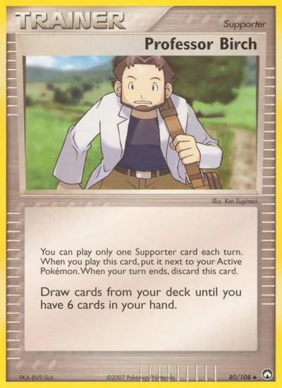 Professor Birch - Power Keepers - ilustração de Ken Sugimori
