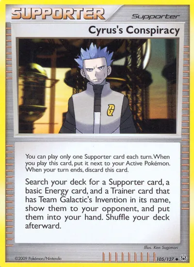 Cyrus's Conspiracy - Platinum - ilustração de Ken Sugimori