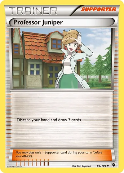 Professora Juniper - Explosão de Plasma - ilustração de Ken Sugimori