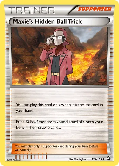 Truque da Bola Escondida de Maxie - Conflito Primitivo - ilustração de Ken Sugimori