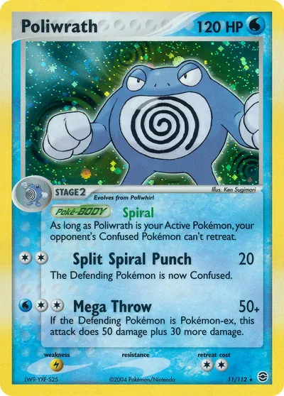 Poliwrath - FireRed & LeafGreen - ilustração de Ken Sugimori