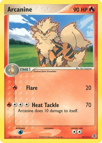 Arcanine - FireRed & LeafGreen - ilustração de Ken Sugimori