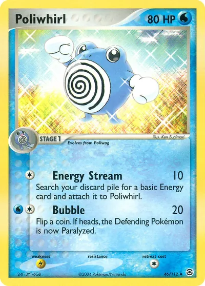 Poliwhirl - FireRed & LeafGreen - ilustração de Ken Sugimori
