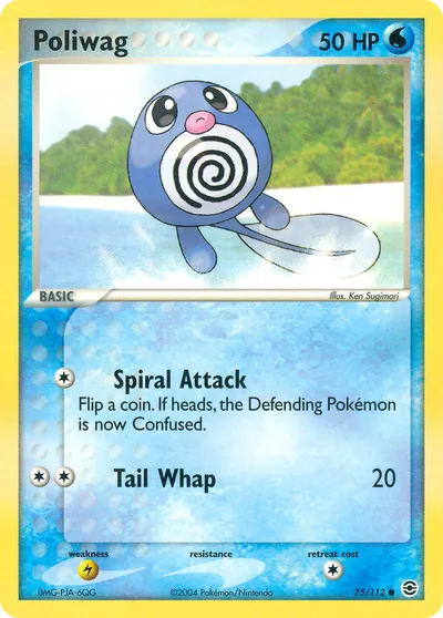 Poliwag - FireRed & LeafGreen - ilustração de Ken Sugimori