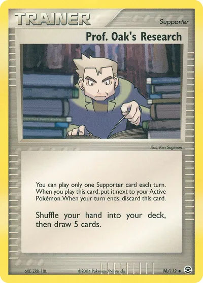 Prof. Oak's Research - FireRed & LeafGreen - ilustração de Ken Sugimori