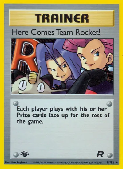 Lá vem a Equipe Rocket! - Team Rocket - ilustração de Ken Sugimori
