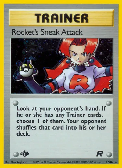 Rocket's Sneak Attack - Team Rocket - ilustração de Ken Sugimori
