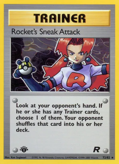 Rocket's Sneak Attack - Team Rocket - ilustração de Ken Sugimori