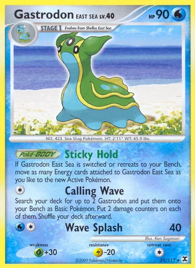 Gastrodon Mar do Leste - Rising Rivals - ilustração de Ken Sugimori