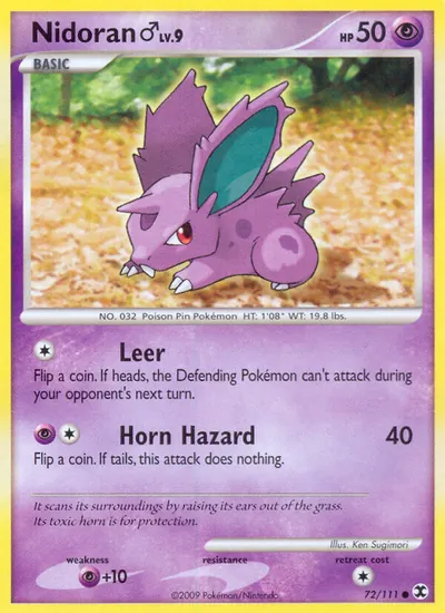 Nidoran Macho - Rising Rivals - ilustração de Ken Sugimori