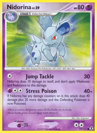 Nidorina - Rising Rivals - ilustração de Ken Sugimori