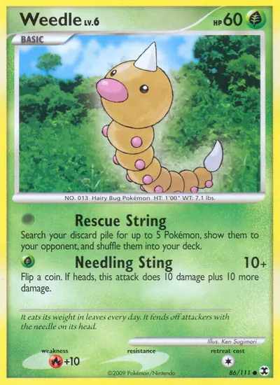 Weedle - Rising Rivals - ilustração de Ken Sugimori