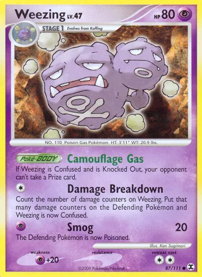 Weezing - Rising Rivals - ilustração de Ken Sugimori