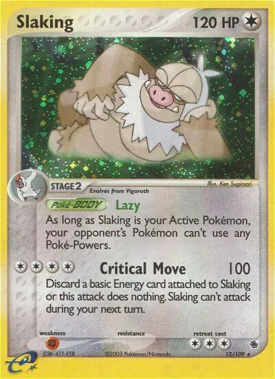 Slaking - Rubi & Safira - ilustração de Ken Sugimori