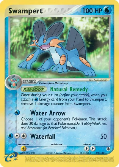Swampert - Rubi & Safira - ilustração de Ken Sugimori