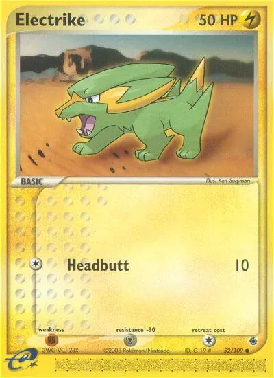 Electrike - Rubi & Safira - ilustração de Ken Sugimori