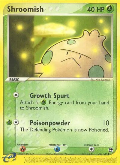 Shroomish - Sandstorm - ilustração de Ken Sugimori
