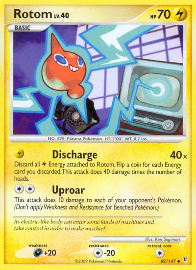 Rotom - Supreme Victors - ilustração de Ken Sugimori