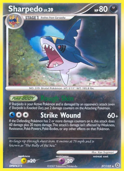 Sharpedo - Maravilhas Secretas - ilustração de Ken Sugimori
